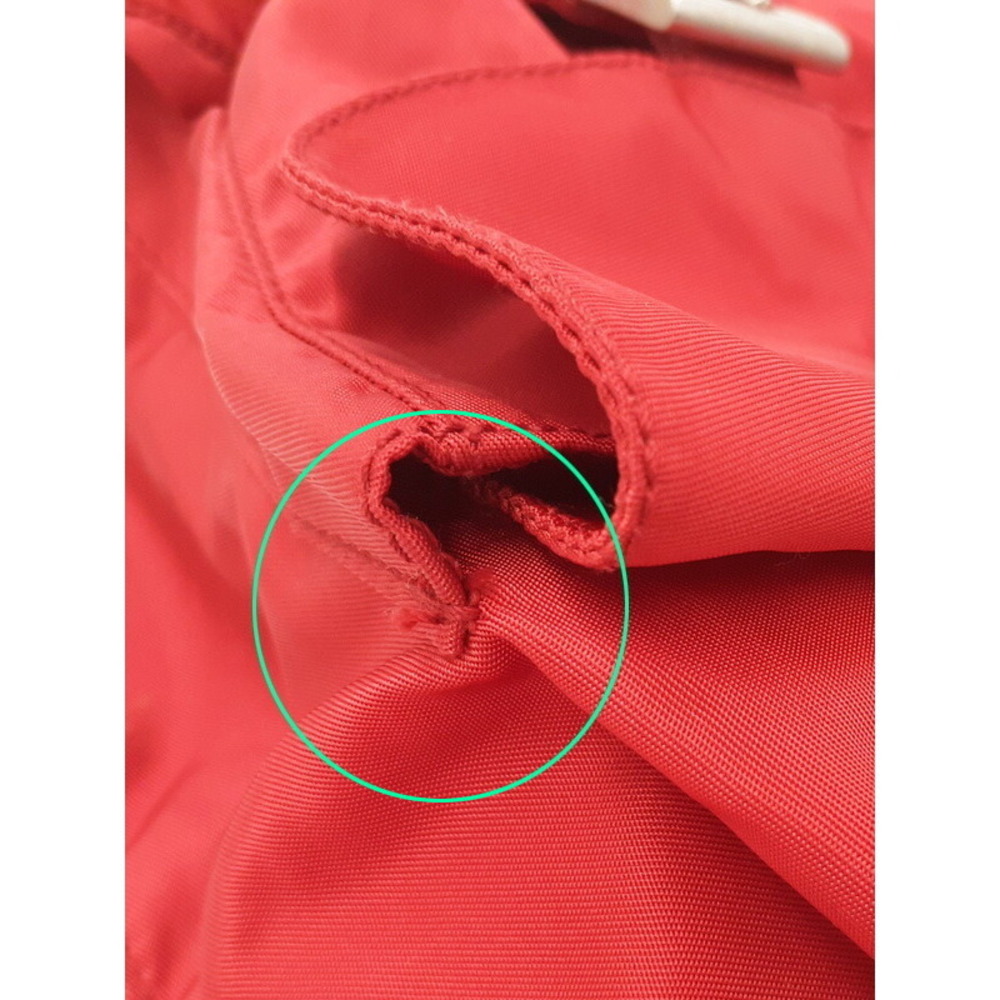 Prada Rucksack Two Tessuto Daybag Pocket Backpack Red - Picture 5 of 9